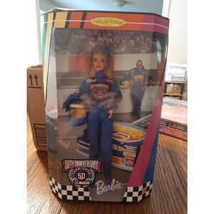 Vintage 50th Anniversary Nascar Barbie Doll 1998 Collector Edition Collectible